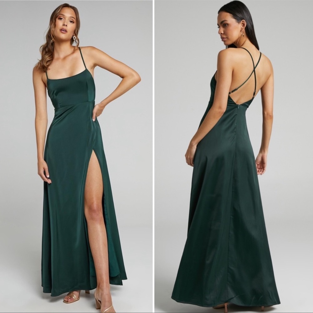 beautiful emerald green dress